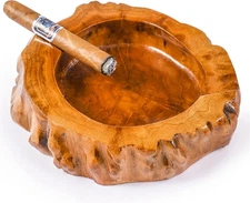 Wooden Cigar Ashtray Outdoor Indoor Cigar Ashtray and Great Gifts for Cigar Love