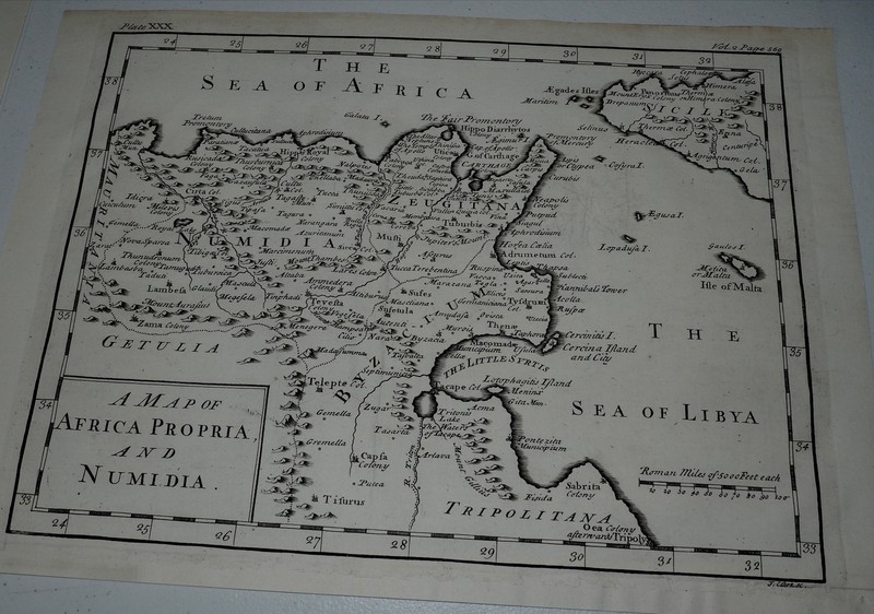 Antique Map "A Map of Africa Propria and Numidia"