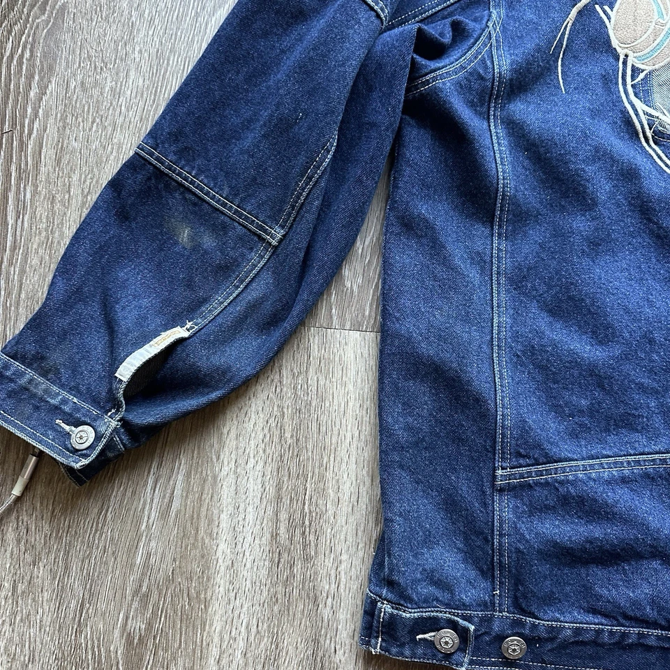 Chaqueta Jean Southpole Vintage Años 90 Y2K Bordada Hip Hop Streetwear Azul XXL Foto 4 de 4