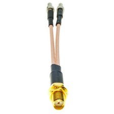 SMA Female to 2X TS9 Male Y Type Splitter Combiner Jumper Cable Pigtail RF RG316