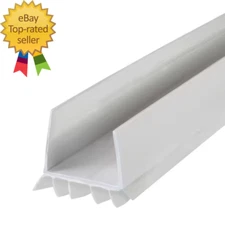 36 In. White Vinyl U-Shape Slide-On under Door Seal
