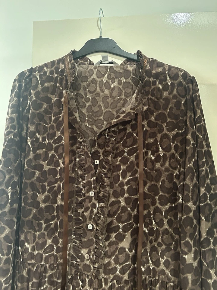 Anna Scholz Leopard Dress 👗 Women’s 20 (Aus 20-24) VGC - Image 3 of 4
