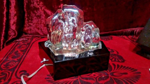 Vintage night lamp Flame - Crystal Made in the USSR in the 50s carbolite + glass - Picture 5 of 12