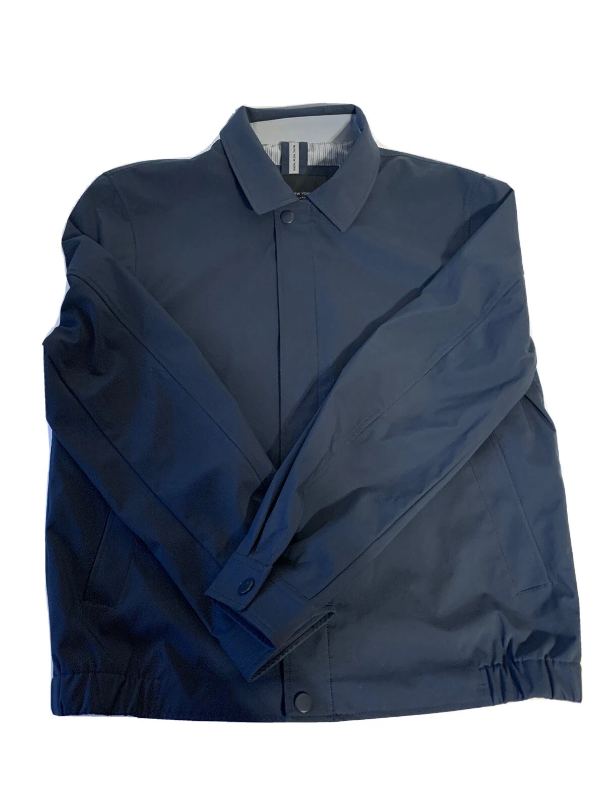 Marc New York Mens Jacket Coat Black Size Medium Lightweight Windbreaker