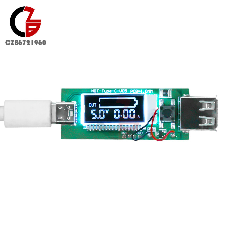 Type-C PD Fast Charging Protocol Decoy Trigger Module Aging Test Board with LCD