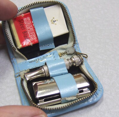 Vintage 1966 Gillette Travel Tech Razor Set in Case NICE CLEAN | eBay