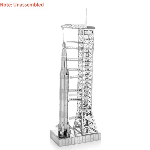 New 15cm X 5cm 1:770 Metal USA Apollo 11 Saturn V w/ Gantry Unassembled Model - Picture 3 of 16