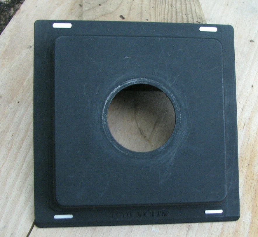 original Toyo field 5x4 45A 15mm recessed copal 0 34.7 lens board 110mm square - Image 2 of 3