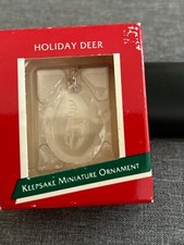 Hallmark Keepsake Christmas Ornament Miniature ~ Holiday Deer 1989 Made In USA