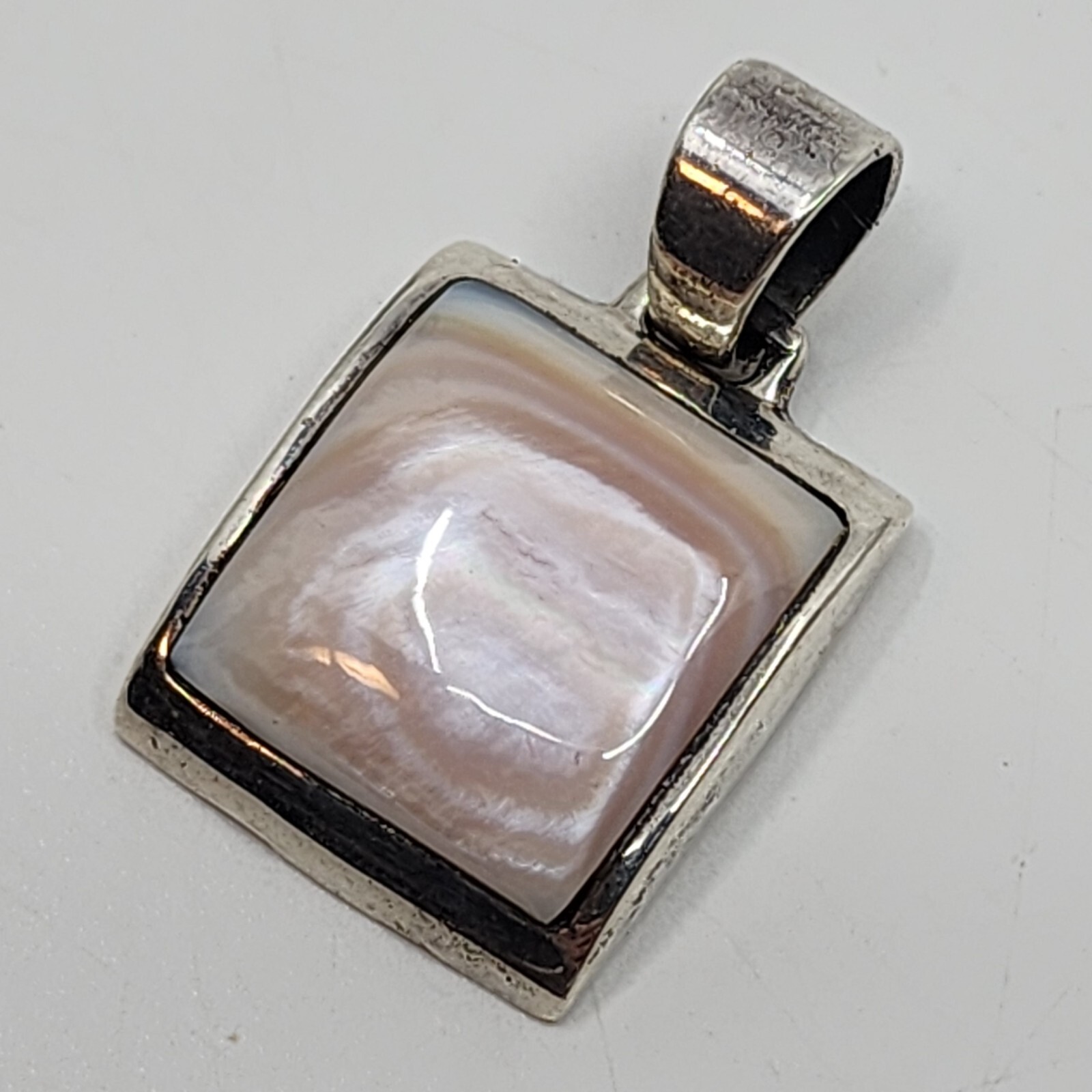 Native American Made Shell MOP Sterling Necklace … - image 2