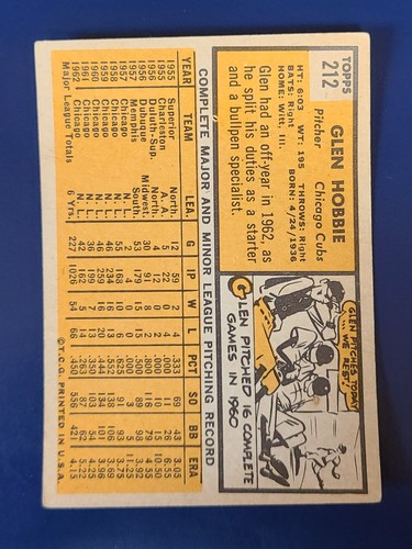 Tarjetas de béisbol Topps 1963 completan tu conjunto que elijas elegir cada una #151 - 300 - Imagen 101 de 203