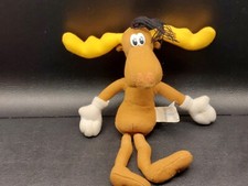 Vintage 1999 Toy Network Rocky  Bullwinkle Moose 10" Plush Figure