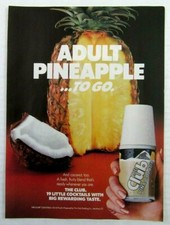 1982 THE CLUB PINA COLADA Premixed Cocktail Drink Magazine Ad