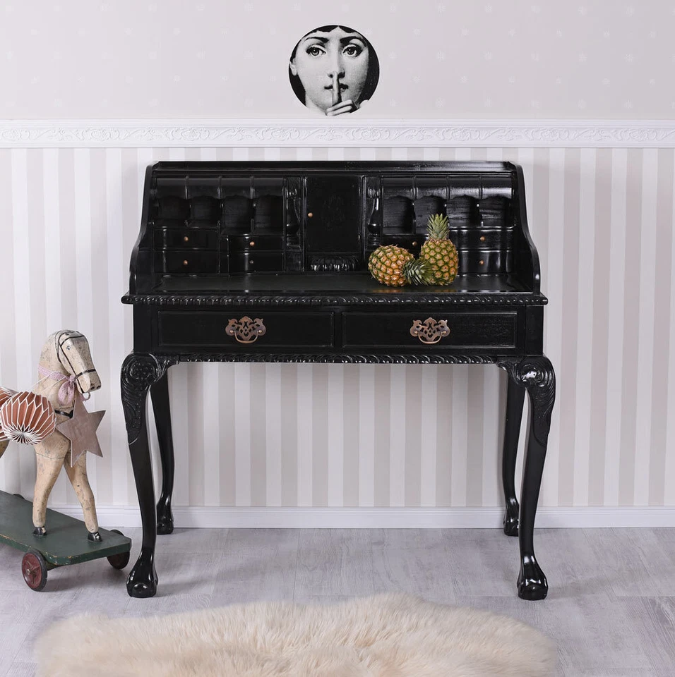 Damensekretär Antik Sekretär Bürotisch Schreibtisch Massivholz Schreibsekretär - Bild 3 von 4