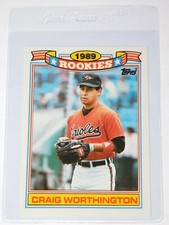 1990 TOPPS BASEBALL 1989 ROOKIES COMMEMORATIVE SET CRAIG WORTHINGTON CARD #33