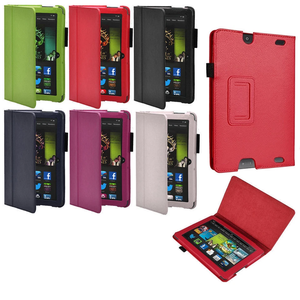 VISIBEE High Quality Kindle Fire HD 7" 2013 Version Smart PU Leather Stand Cover