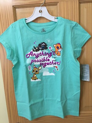 New DISNEY Store T.O.T. S Mia Pablo Blondie T Shirt Girl Tee Blue Girls 