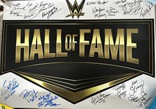 WWE Hall Of Fame Signed Poster Demolition Typhoon Windham Valentine Sting +15
