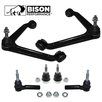 Bison Performance 6pc Set Front Control Arm Ball Joint Tie Rod Kit For Ram 1500