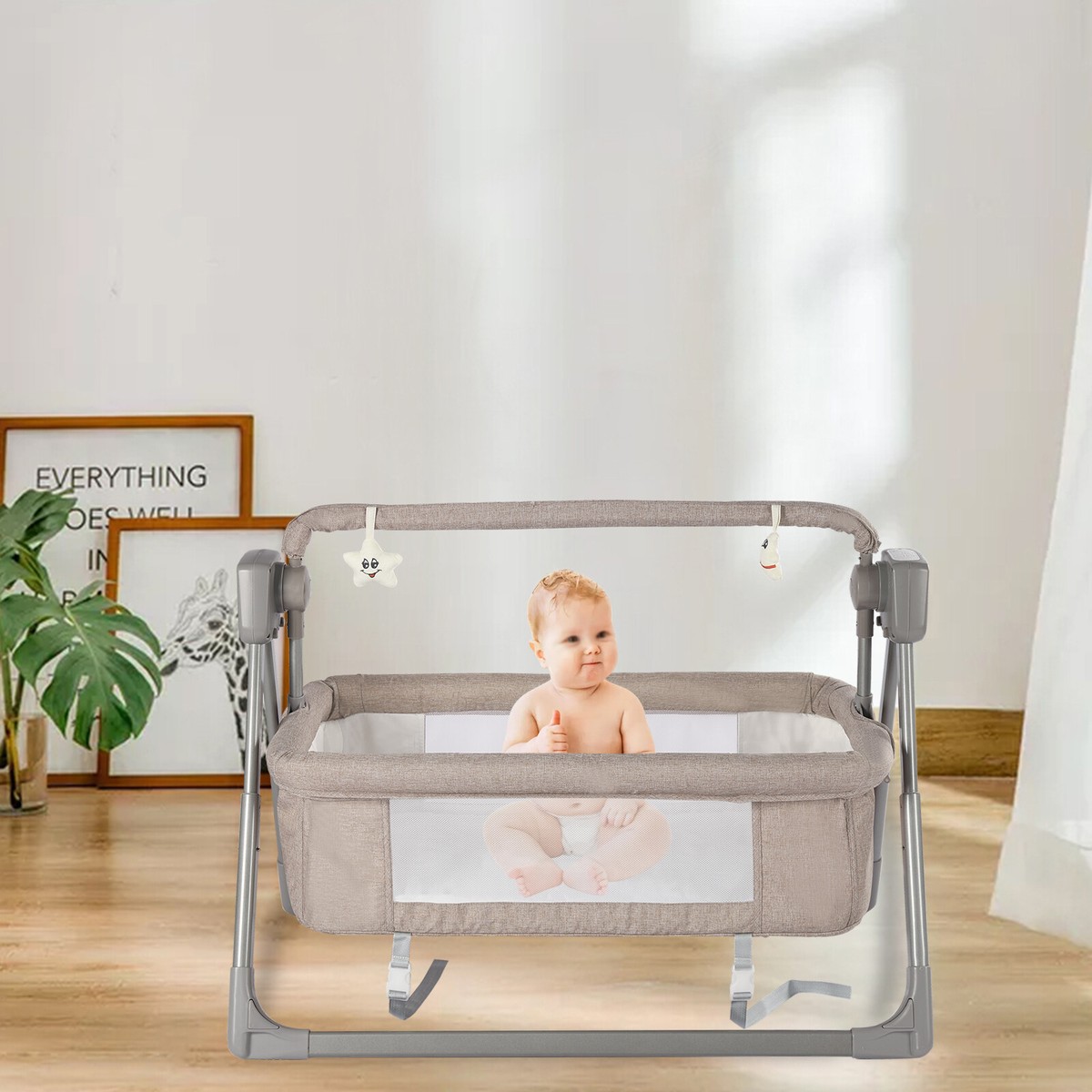 0-36 Months Electric Baby Crib Musical Cradle Infant Auto