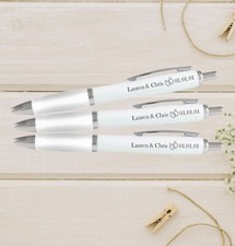 Personalised Wedding Favour Pens Keepsake Guest Gift - Rings Design