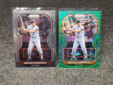 Brooks Robinson 2021 Prizm Baseball Base & Green Wave #59 - Baltimore Orioles SP