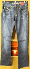 7 for all mankind bootcut women’s dark blue jeans size 26 stretch USA made