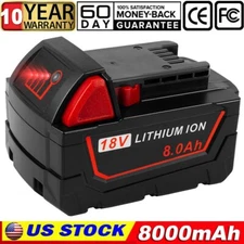 18V For Milwaukee For M18 8000mAh Battery Lithium Extended Capacity 48-11-1860