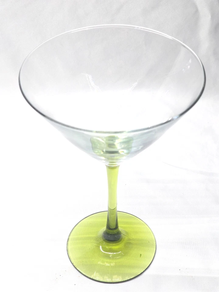 CRISTAL D'ARQUES 7.375" Martini Margarita Vaso VERDE OLIVA - Juego de 4 Foto 4 de 4
