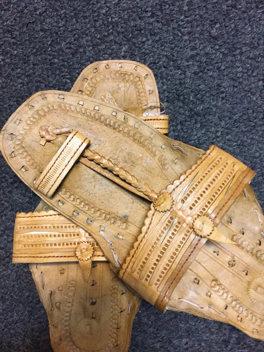Light Brown UK Size 7 BUFFALO SANDALS Jesus CREEPERS 60S RETRO SANDAL Toe Ring