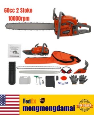 60CC 22inch Gas Chainsaw 2 Stroke Gasoline Powered Chain Saws Cutting Wood