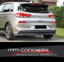 CUP Diffusor Ansatz SCHWARZ für Hyundai i30 MK3 Hatchback Heckschürze MIT vB V2 