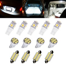14x 6000k Led Interior Lights Bulbs Kit Dome License Plate Lamps Car Accessories