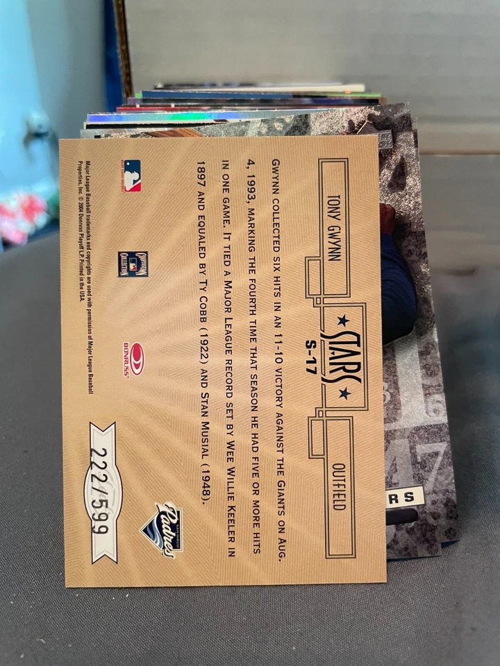 2004 Leaf Certified Cuts Stars #17 Tony Gwynn/599 PADRES! - Image 2 of 2