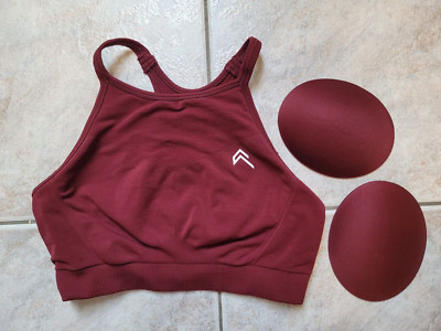 Oner Active Sport-BH EFFORTLESS SEAMLESS HIGH NECK BRALETTE Rosewood Gr. M