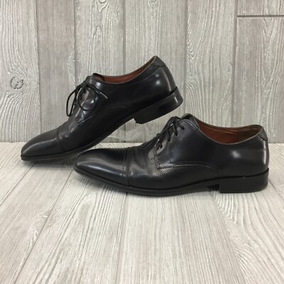 Florsheim Men's Size 10.5 M Black Leather Belfast Cap Toe Oxford