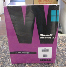 Vintage Dell Microsoft Windows Version 3.1 User's Guide - New Sealed