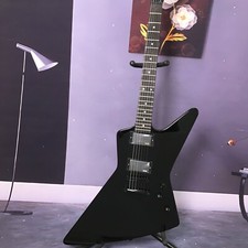 Hot sale Factory custom Electric guitar explorer black color dot inlays