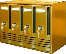 Cassetta Postale Grande Bronzo Condominio a 5 Posti con Chiave C5