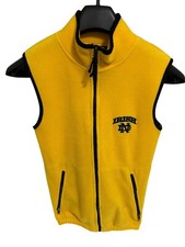 Holland Notre Dame Fighting Irish Fleece Vest Womens Size Xs Gold