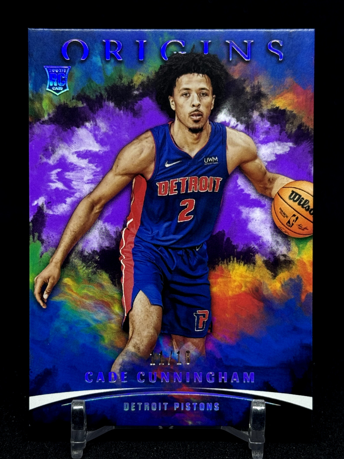 2021-22 Panini Cade Cunningham #51 Origins FOTL Purple /18 Rc Rare SSP