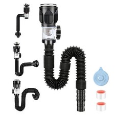 Kitchen P-Trap Hose Sink Pipe, Flexible Sink Drain Hose, Drainage Tube