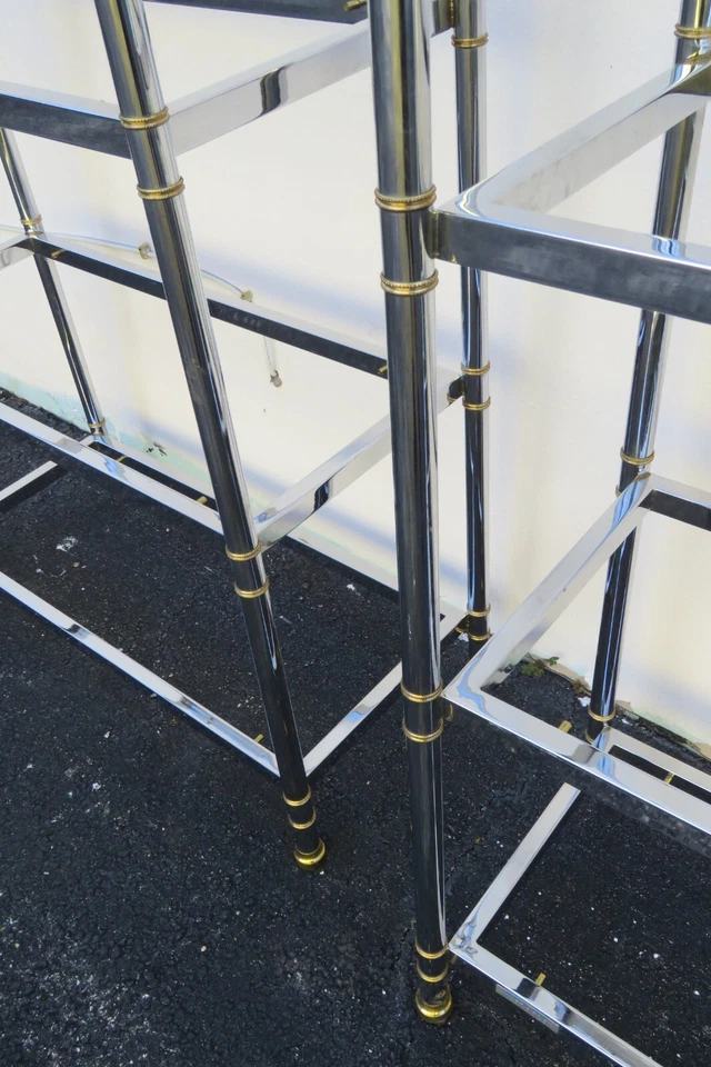 Boeing Company Estantería de exhibición de metal cromado y vidrio Etagere 9638 Foto 4 de 4