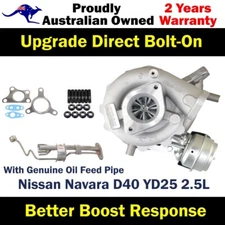 Turbo Pros Billet Turbo+Oil Feed Pipe For Nissan Navara D40 YD25 2.5L
