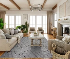 Premium Quality Handmade Leather Rug carpet Unique Design for Home Gift 59