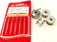Original Singer NäHmaschinen Nadeln +Spulenkapsel (Cb) Und 3X Voll Metall Spulen