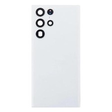 For Samsung Galaxy S22 Ultra Replacement Battery Cover & Lens Phantom White UK