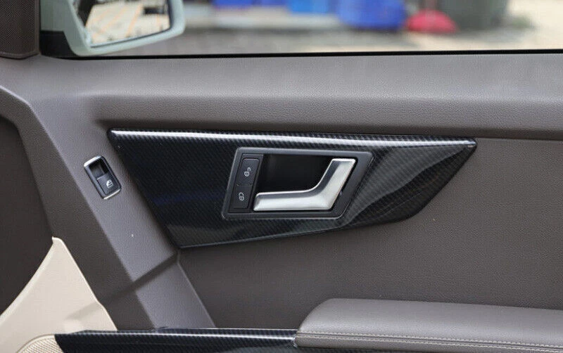 For Mercedes-Benz GLK 2013-2015 Carbon Fiber Inner Door Handle Bowl Decor Trim — 第 4/4 张图片
