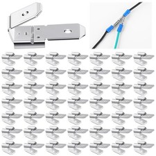 50 Pcs Double Piggyback Spade Connectors, Electrical Male Female...