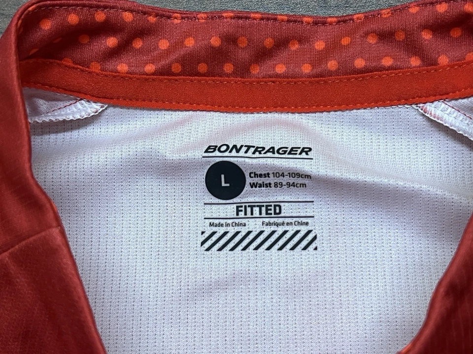 Camiseta deportiva de ciclismo Bontrager Circuit para hombre roja con cremallera completa manga larga ajustada - grande Foto 3 de 4